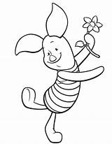 Pooh Piglet Winnie Coloring Pages Drawing Pig Print Outline Colouring Printable Color Baby Characters Disney Flower Cute Cartoon Kids Clipart sketch template