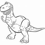 Toy Story Coloring Rex Pages Getcolorings sketch template