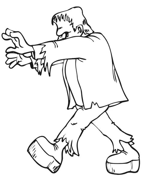 funny zombie coloring pages