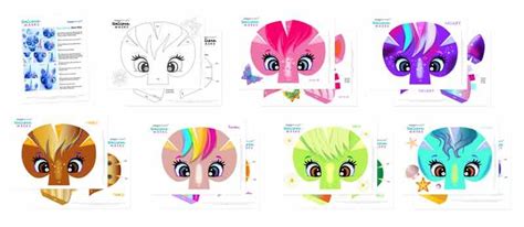cute unicorn masks  class easy templates  instructions