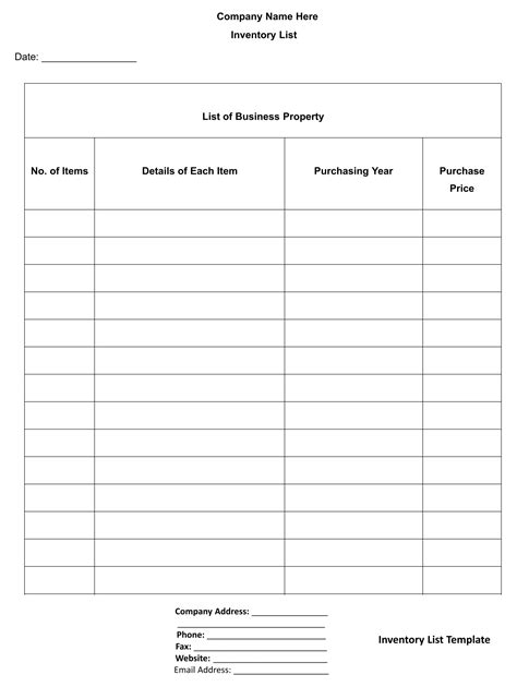 printable inventory log sheet     printablee
