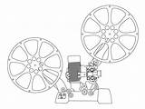 Projector Drawing Film Getdrawings sketch template