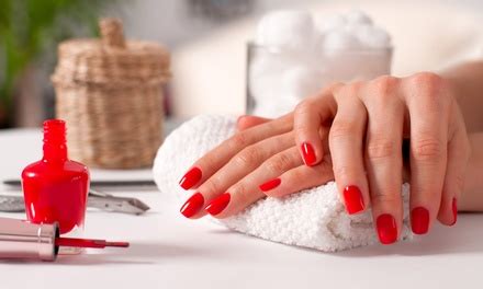 deluxe gel polish manicure tm nails spa groupon