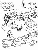 Dora Exploradora Botas Explorer Aventureira Esploratrice Mewarnai Tierno Gato Shuek Selva Bojanke Pequeocio Patinando Kartun Tokoh Jugando Infantil Cruza Decu sketch template