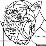 Picasso Coloring Pablo Pages Famous Cubism Paintings Girl Painting Pillow Color Printable Colouring Sheets Template Para Bing Arte Thecolor Obras sketch template