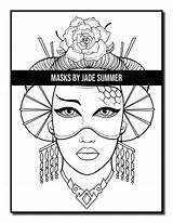 Masks sketch template