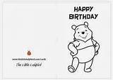 Birthday Pooh Winnie Coloring Pages Happy Printable Cards Card Marvel Printablee Choose Board sketch template
