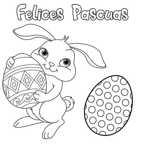 dibujos animados de pascua  colorear pascua de dibujos animados