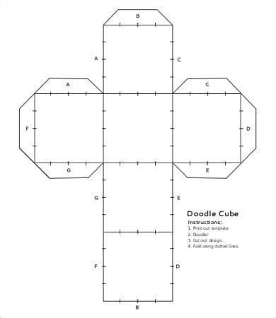 blank rubik cube template printable functional paper rubik  cube