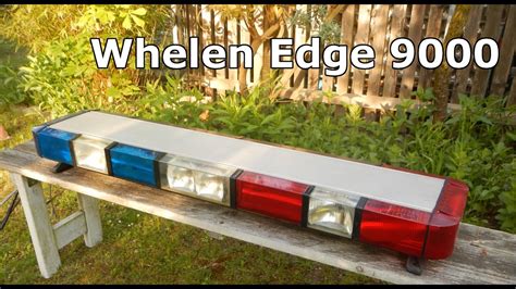 whelen edge  lightbar youtube