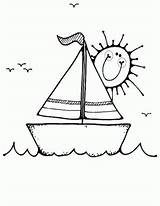 Sailboat Sail Barcos Colorear Barco Coloring4free Sea Coloringhome Preschoolers Pintarcolorear Crucero sketch template