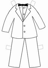 Paper Doll Coloring Template Templates Suit Clothes Dolls Project Printable Dress Sut Boy Suits Man Patterns Insightbb Preschool Pages Pattern sketch template
