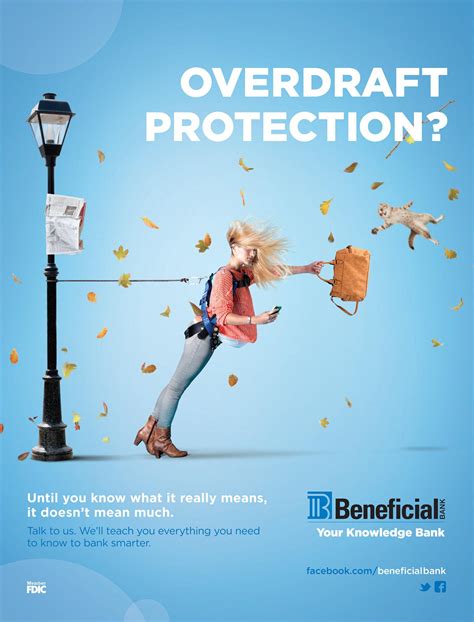 beneficial bank print advert  brownstein overdraft ads   world