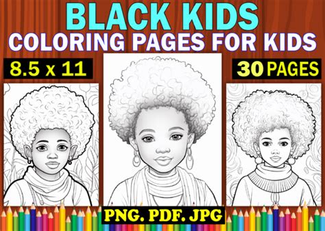 black kids coloring pages designs graphics