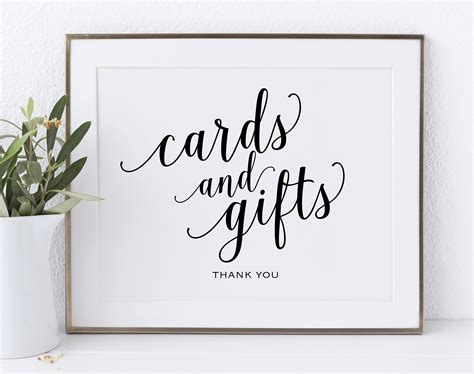 cards  gifts sign  printable printable templates