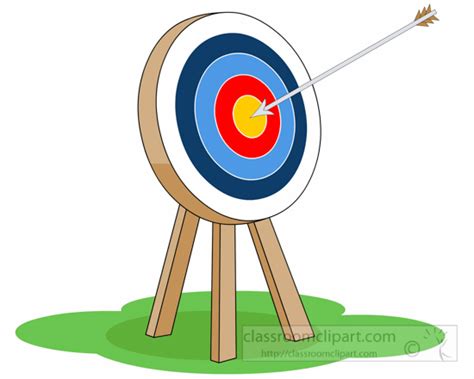 Archery Clipart Target Archery With Arrow In The Middle