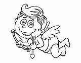Cupido Cupidon Colorear Cupid Contento Sonriendo Contente Valentin Disegno Desenho Acolore Coloriages Coloringcrew Coloritou Annuler sketch template