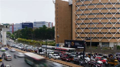 timelapse  city traffic  hitec city  stock footage sbv