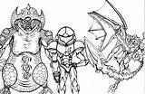 Coloring Metroid Pages Popular Prime Coloringhome sketch template