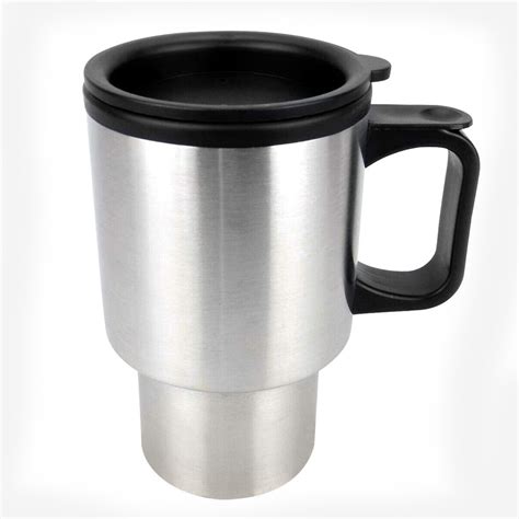 stainless steel coffee mug coffee mug  lid  handle oz stainless steel mug coffee