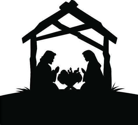 printable nativity silhouette