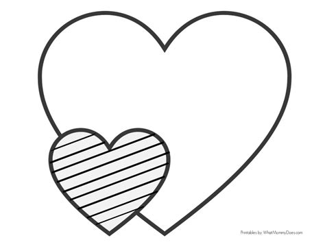 easy heart coloring pages  kids stripe patterns  mommy