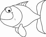 Fish Clipart Cartoon Clip Coloring Pages Kids Outline Animal Printable Smiling Aquatic Fins Eyes Drawing Pattern Patterns Templates Pixabay Drawings sketch template