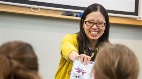 grace lin newbery honor author visits  students leads humanities discussions