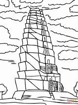 Babel Turm Biblia Malvorlagen Supercoloring Turmbau Bibel Lesson Recortar Toren Kirche Pisa Páginas Babylon Trueway Templo sketch template
