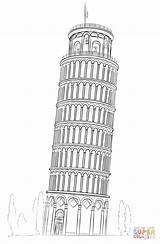Pisa Inclinada Toren Kolorowanka Leaning Ausmalen Turm Pizie Krzywa Landmarks Kleurplaten Minar Wieza Supercoloring Ausmalbild Pintar Scheve Suatu Melewati Lurus sketch template