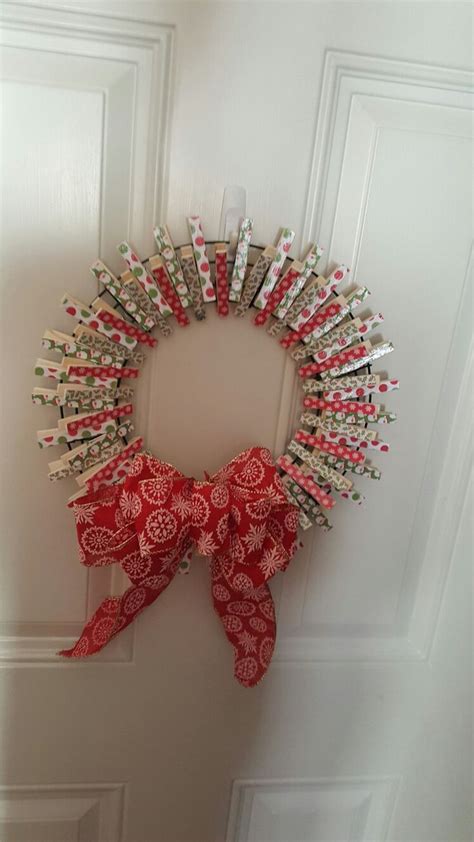 christmas clothespin wreath christmas clothespins