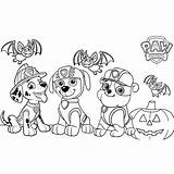 Patrol Paw Coloring Pages Halloween Happy sketch template