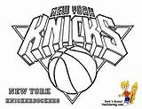 Coloring Pages Basketball Nba Logo Sheets Knicks Printable Nets Heat Brooklyn La Thunder Drawing Clipart Bulls Teams Sheet York Kids sketch template
