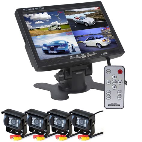 car cctv system   cameras  split screen monitor audio tech direct
