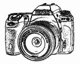 Camera Sketch Dslr Nikon Polaroid Canon Drawing Paintingvalley Cctv Sketches sketch template