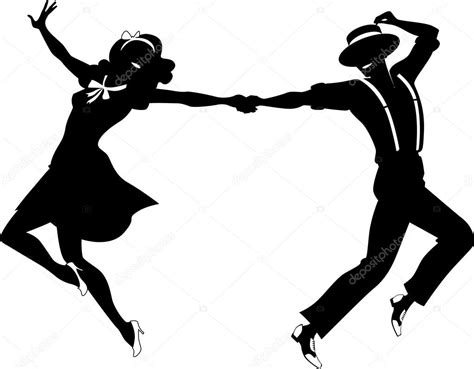 silhouette   couple dancing stock vector image  caleutie