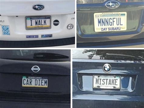 witty wacky and weird license plates you ll see on pa roads