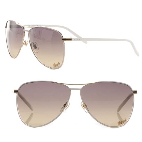 gucci aviator sunglasses 4209 s white 66864