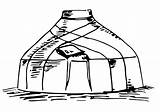 Yurt Coloring Pages sketch template