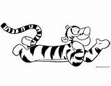 Tigger Coloring Pages Down Disneyclips Lying Funstuff sketch template