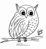 Owl Coloring Snowy 65kb sketch template