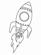 Rocketship sketch template