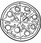 Coloring Pages Pizza Printable Getcolorings sketch template