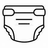 Nappy Diaper Icon sketch template