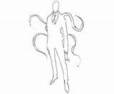 Slender Man Coloring Pages Slenderman Character Drawing Fujiwara Yumiko Template Getdrawings sketch template