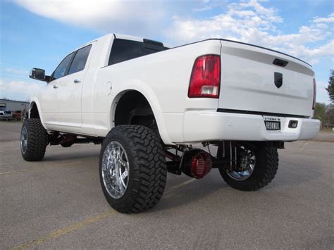 lifted  dodge ram   mega cab  road wheels