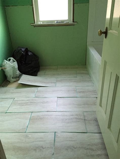 direction   lay   vinyl tiles   bathroom