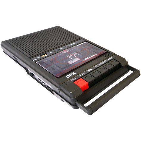 qfx shoebox tape recorder retro  bh photo video