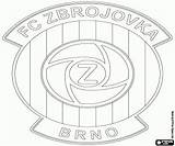 Fc Zbrojovka Brno Logo Coloring Czech Emblems League Football Pages sketch template