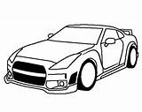 Nissan Gtr Coloring Car R35 Gt Pages Drawing Sports Skyline Cars Template R34 Simple Book Line Color Printable Print Thecolor sketch template